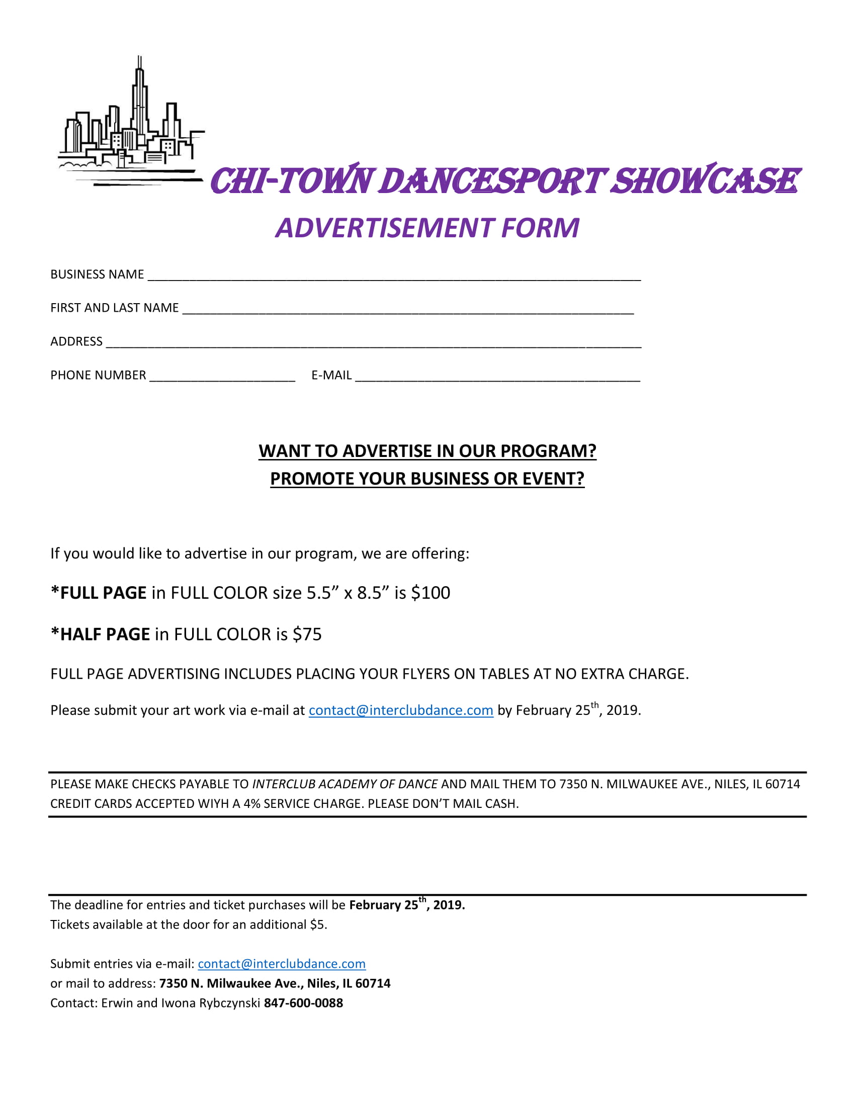 Advertisement Form
